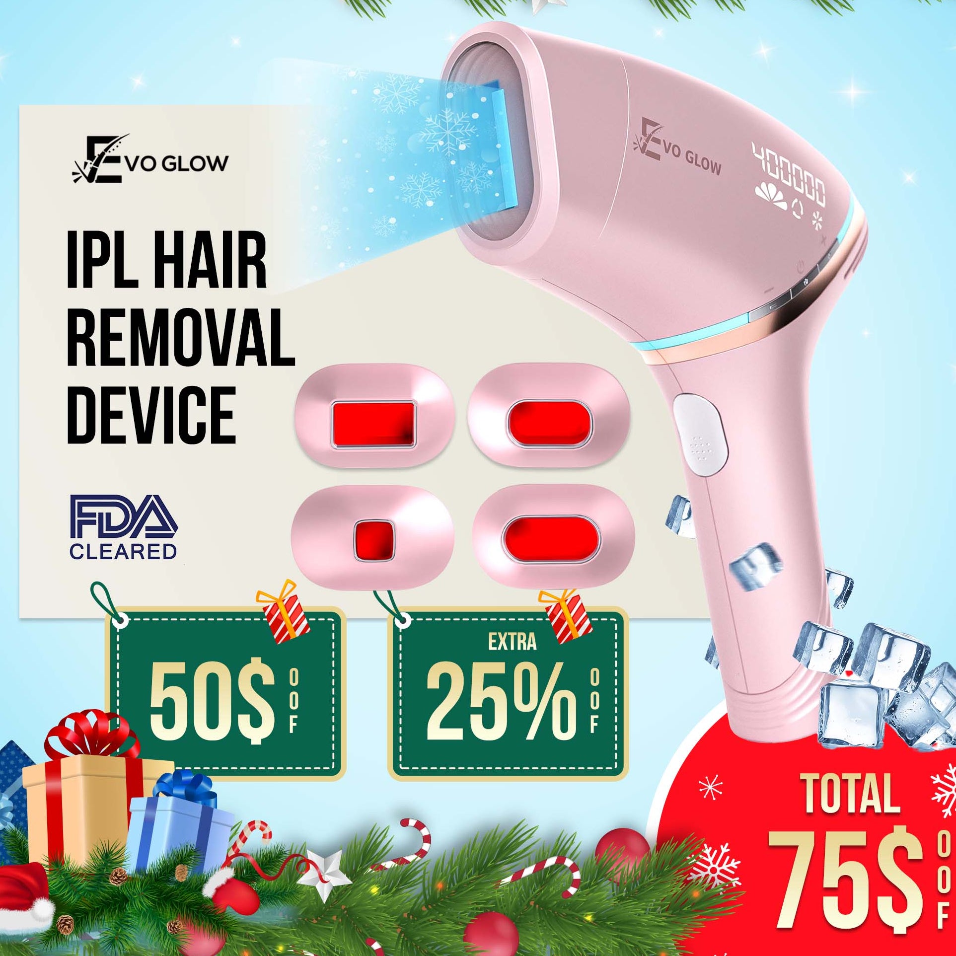 Evo Glow Pro - IPL Hair Removal Device